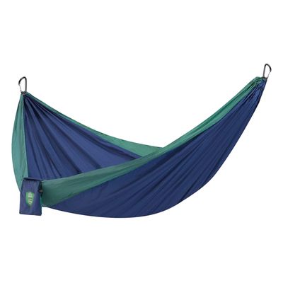 Handcrafted Adventure Parachute Hammock by Yellow Leaf Hammocks - Fits 1-2 PPL, 400lb max - Weathersafe, Super Strong, Easy to Hang, Ultrasoft, Easy to Pack - Color: Blue and Green