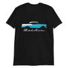 1956 Chevy Bel Air Turquoise Antique Car Collector Cars 56 Belair Short-Sleeve Unisex T-Shirt view 1