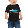 1956 Chevy Bel Air Turquoise Antique Car Collector Cars 56 Belair Baby Jersey Short Sleeve Tee view 1