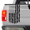 Aldera Graphics Distressed American USA US Flag Truck Tailgate Vinyl Decal Compatible with Most Pickup Trucks - Rear Graphic Car Decal Sticker (10" x 18", Black) view 2