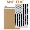 Aldera Graphics Distressed American USA US Flag Truck Tailgate Vinyl Decal Compatible with Most Pickup Trucks - Rear Graphic Car Decal Sticker (10" x 18") (Silver Grey Metallic) view 3