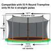 15Ft Trampoline Net Replacement with 6 Caps, Trampoline Net Fit for 15Ft Round-6 Straight Poles(Not Include Poles) view 2