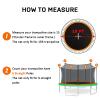 15Ft Trampoline Net Replacement with 6 Caps, Trampoline Net Fit for 15Ft Round-6 Straight Poles(Not Include Poles) view 3