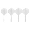 PATIKIL Integrated Dart Shaft & Flights, 4 Pack Lightweight Plastic Dart Flight Set, White view 1