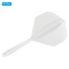 PATIKIL Integrated Dart Shaft & Flights, 4 Pack Lightweight Plastic Dart Flight Set, White view 3