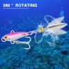 Zsrivk Metal Fishing Spoons Lures Long Casting Spinner Blade Baits VIB Swimbait with 3D Eyes for Walleye Bass, 5 PCS Fishing Jigs Freshwater Fishing Lures view 4