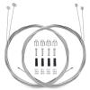 4PCS Bike Brake Cable Gear Shifter Cable Wire Set, Universal Standard Bicycle Brake Cable, Professional Bicycle brake line for Mountain and MTB Bike with Free Cable Cap End Crimps Accessories 2M view 1