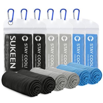 Sukeen Cooling Towel,Instant Evaporative Cooling for Sports,Yoga,Golf,Gym,Neck,Workout and More(40x 12)