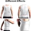 Mens Padded Football Shirt with Pads Chest Rib Protector Heart Guard Sternum Protection- Mens Padded Compression Shirt Football Rib Protectors for Baseball Basketball Paintball Rugby - White-S view 4