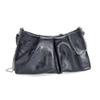 CHARMING TAILOR Women Clutch Bag Dressy Formal Handbag Pleated Metallic PU Clutch Purse for Cocktail Prom Wedding Party (Metallic Navy) view 3