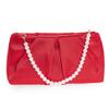 CHARMING TAILOR Evening Bag Women Wedding Party Handbag Small Dressy Formal Purse Pleated Satin Clutch (Red) view 1