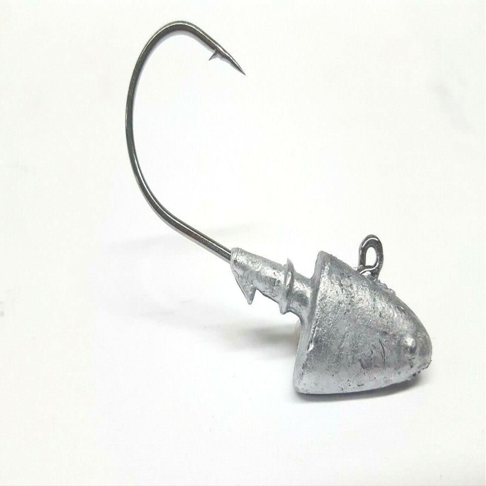 25 Unpainted New Shad Jig Head Striped Bass Fluke B/N Lure Ultra Point Hook 3oz