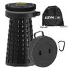 ALEVMOOM Upgraded Collapsible Stool with Cushion & Bag, 18" H Portable Retractable Telescoping Folding Stool for Adults, Lightweight But Sturdy Capacity 600 lbs for Camping Fishing Hiking Travel view 1