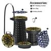 ALEVMOOM Upgraded Telescoping Collapsible Stool with Cushion, Folding Stool with Printing Portable Retractable Foldable Seat Max Load 550lbs for Adults Camping Fishing Outdoor view 4