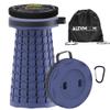 ALEVMOOM Upgraded Collapsible Stool with Cushion & Bag, 18" H Portable Retractable Telescoping Folding Stool for Adults, Lightweight But Sturdy Capacity 600 lbs for Camping Fishing Hiking Travel view 1