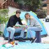 ALEVMOOM Upgraded Collapsible Stool with Cushion & Bag, 18" H Portable Retractable Telescoping Folding Stool for Adults, Lightweight But Sturdy Capacity 600 lbs for Camping Fishing Hiking Travel view 2