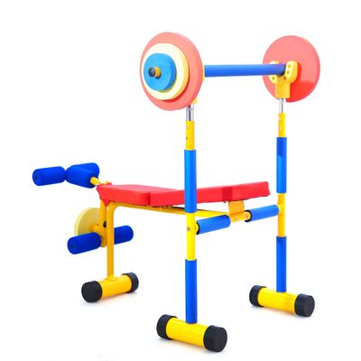PHASFBJ Fun and Fitness Exercise Equipment for Kids, Weight Bench Set for children Suitable for children aged 6-9 in kindergarten, Suitable for schools, kindergartens, welfare homes