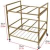 Scpantkend Yoga Mat Storage Rack Large Capacity Foam Roller Standing Holder, Double Layer Floor Yoga Mat Rack Stand with Accessaries, for Gym, Indoor Activities view 2