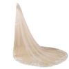 EllieWely Long 1 Tier Lace Wedding Bridal Veil With Metal Comb F10 3 M White view 1
