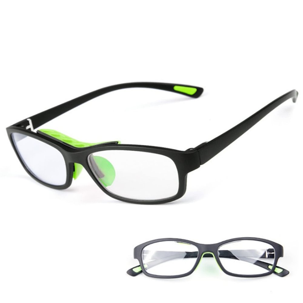 WIRUN Sports Goggles Basketball Dribble Glasses Anti-Fog Racketball Hockey Rugby Golf Protective Safety Eyewear for Men Youth (BlackGreen)
