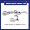ODYSUNRAL Marine Grade Boat Door Hatch Anti-Rattle Latches, Hold Down Clamp Latches, Solid Construction, Lockable, 316 Stainless Steel with Screws(2 PCS) view 3