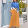 Skirts for Womens Summer Fall Dress Top Tierra Del Fuego Province-Argentina Flag Casual V Neck Long Dress for Fashion Womens Dress XS view 3
