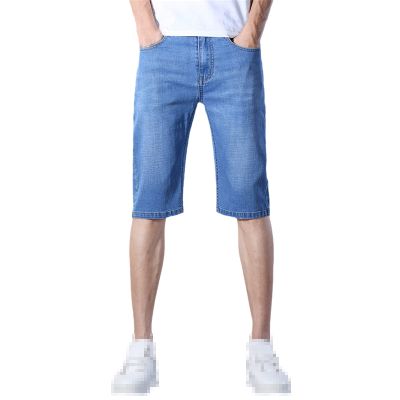 Alloaone Men Shorts Cotton Business Casual Jeans Fashion Men Short