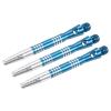 PATIKIL 45mm Dart Shafts, Medium 2BA Thread Aluminum Dart Stems Dart Accessories for Steel Tip - 3 Pack (Blue) view 1