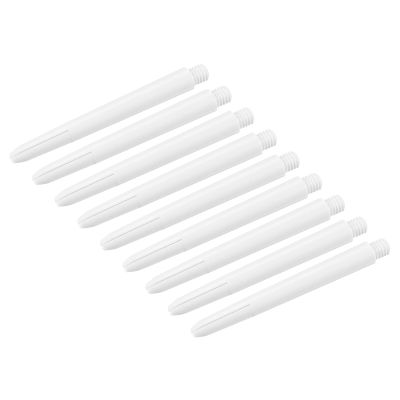 PATIKIL 48mm Dart Shafts, Medium 2BA Thread Plastic Dart Stems Dart Accessories for Steel Tip - 15 Pack (White)