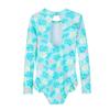 Girls Rash Guard Swimsuit UV 50+ Long Sleeve One Piece Swimwear (as1, Numeric, Numeric_12, Regular) Rainbow view 2