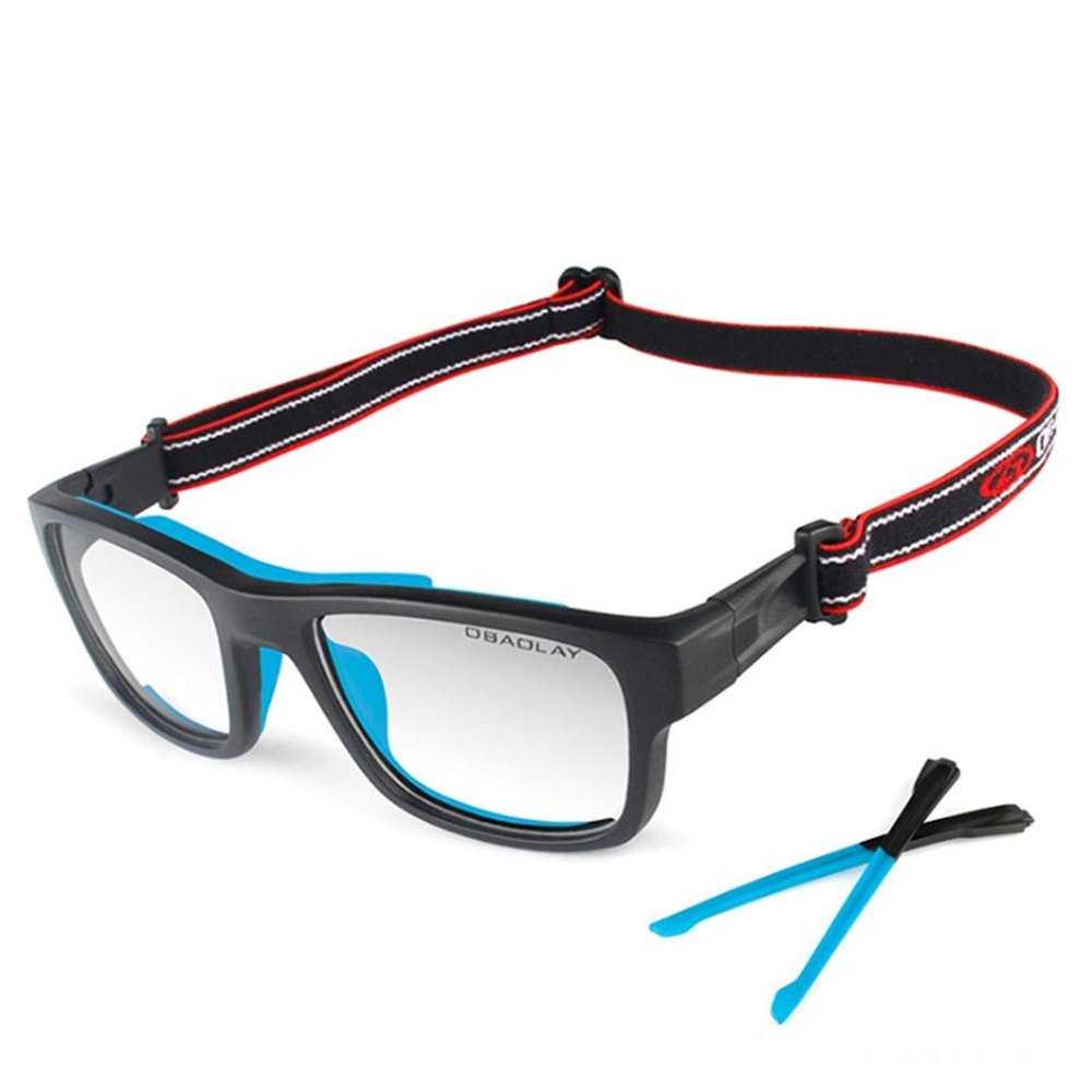 WIRUN Sports Glasses, Basketball Football Soccer Dribbling Goggle for Men Women Youth, Anti-Fog Eye Safety Protective Eyewear (BlackBlue)