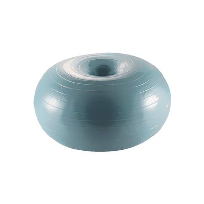 VBESTLIFE Fitness Donut, Exercise Donut Yoga Ball Workout Core Training Stability Ball for Yoga Pilates Balance Training with Inflatable Pump (Grey)