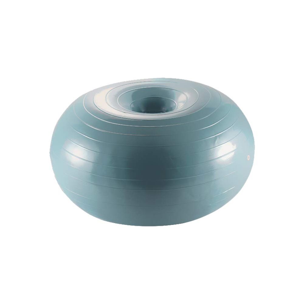 VBESTLIFE Fitness Donut, Exercise Donut Yoga Ball Workout Core Training Stability Ball for Yoga Pilates Balance Training with Inflatable Pump (Grey)