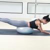 VBESTLIFE Fitness Donut, Exercise Donut Yoga Ball Workout Core Training Stability Ball for Yoga Pilates Balance Training with Inflatable Pump (Grey) view 4