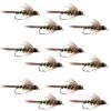 The Fly Fishing Place Tungsten Bead Head Flash Back Prince Nymph Fly Fishing Flies - Set of 12 Flies Hook Size 18 - One Dozen view 1