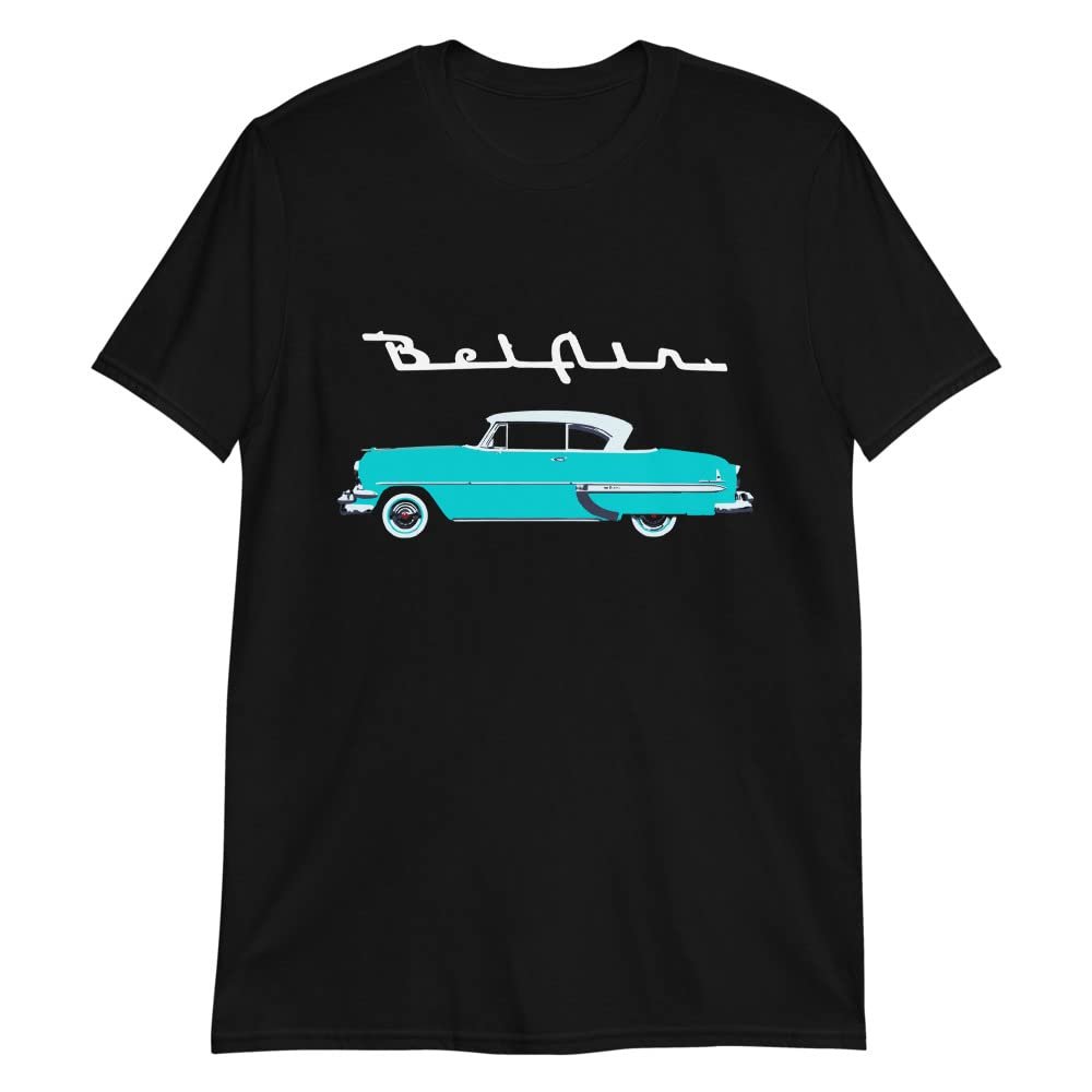 1954 Chevy Bel Air Turquoise Antique Classic Car Collector Cars Short-Sleeve Unisex T-Shirt