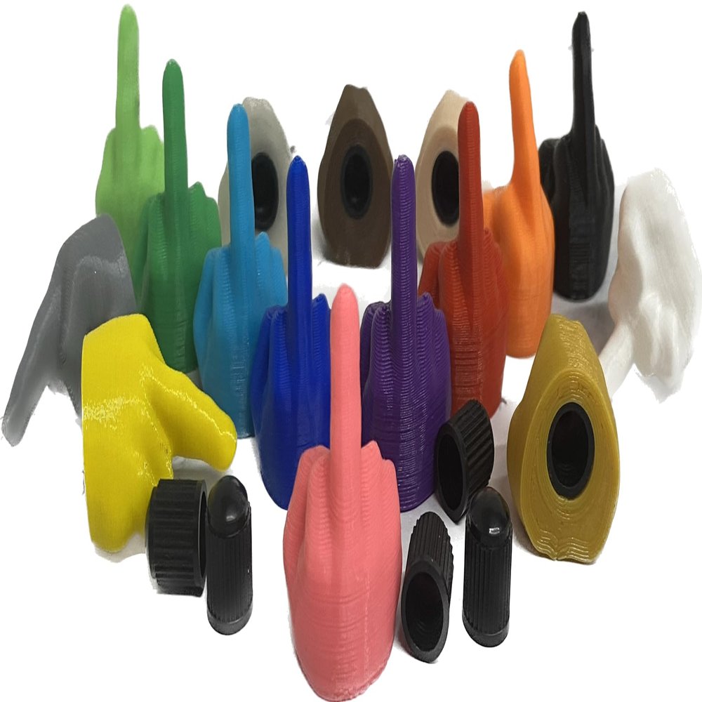 5x Middle Finger Valve Caps - 16 Colors - Made In USA (Pink)