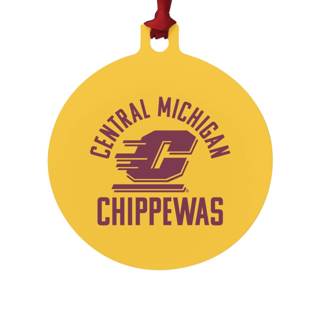 GRAPHICS & MORE Central Michigan University Chippewas Aluminum Holiday Christmas Tree Ornament - 3.0" (7.6 cm) x 3.37" (8.6 cm)