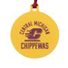 GRAPHICS & MORE Central Michigan University Chippewas Aluminum Holiday Christmas Tree Ornament - 3.0" (7.6 cm) x 3.37" (8.6 cm) view 1