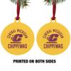 GRAPHICS & MORE Central Michigan University Chippewas Aluminum Holiday Christmas Tree Ornament - 3.0" (7.6 cm) x 3.37" (8.6 cm) view 2