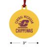 GRAPHICS & MORE Central Michigan University Chippewas Aluminum Holiday Christmas Tree Ornament - 3.0" (7.6 cm) x 3.37" (8.6 cm) view 3