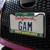 North Dakota State NDSU Bison Logo Full Size Standard License Plate Metal Frame view 3