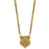 Aport Home Presents Traditional Necklace Pendant Gold Palted Glorious Hand Meena 30 Inch Long Mangalsutra/Tanmaniya/Nallapusalu/Black Beads Mangalsutr for Women Gold #Aport-1439 view 3
