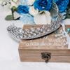 QXMYOO Vintage Women Wedding Tiaras Silver Cubic Zirconia Pageant Crowns Sweet 16 Birthday Prom Party Quinceanera Crowns Bridal Hair Accessories (Silver) view 4