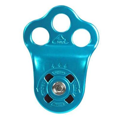 Climbing Pulley,30KN Three Holes Ball Bearing Single Pulley,Rock Climbing Pulley for 14mm Rope Hauling, Rock Climbing, Rescue Applications, Zipline Sports Etc