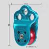 Climbing Pulley,30KN Three Holes Ball Bearing Single Pulley,Rock Climbing Pulley for 14mm Rope Hauling, Rock Climbing, Rescue Applications, Zipline Sports Etc view 2