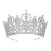 Luxury Crystal Tiara Crown for Women - Sparkling Cubic Zirconia Bridal Headpiece for Wedding, Prom, Pageant, Quinceanera - Silver Princess Hair Accessories for Bride view 1