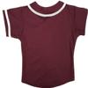 DIGITMON Kids Baseball Jersey Button Down Premium Hip Hop T Shirts Uniform Burgundy White 12Mo Toddlers view 4