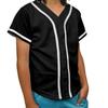 DIGITMON Kids Baseball Jersey Button Down Premium Hip Hop T Shirts Uniform Black White for 10y Toddlers view 1