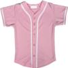 DIGITMON Kids Baseball Jersey Button Down Premium Hip Hop T Shirts Uniform Pink White for 6y Toddlers view 3